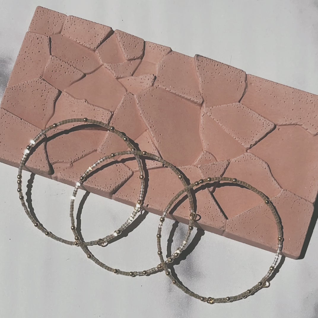 Confetti Bangle-Smoky Quartz