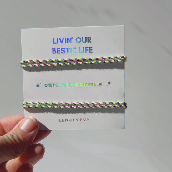 Load and play video in Gallery viewer, Shareable Friendship Bracelets-Livin&amp;#39; Our Bestie Life
