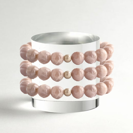 Gemstone Bracelet-Sunstone, 10mm