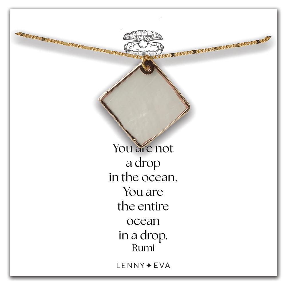Load image into Gallery viewer, Intentions Necklace, Capiz Shell-Diamond
