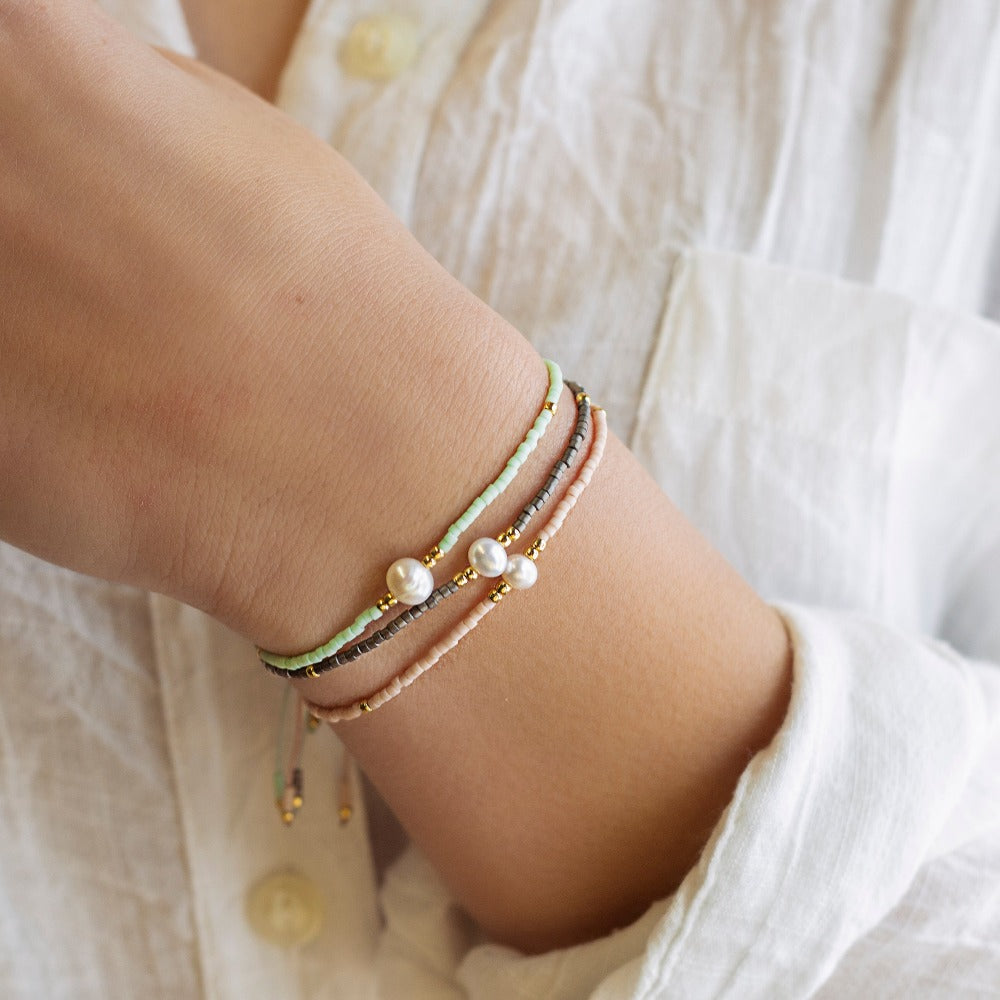 Load image into Gallery viewer, Intentions Bracelet, Pearl Cord-Blush

